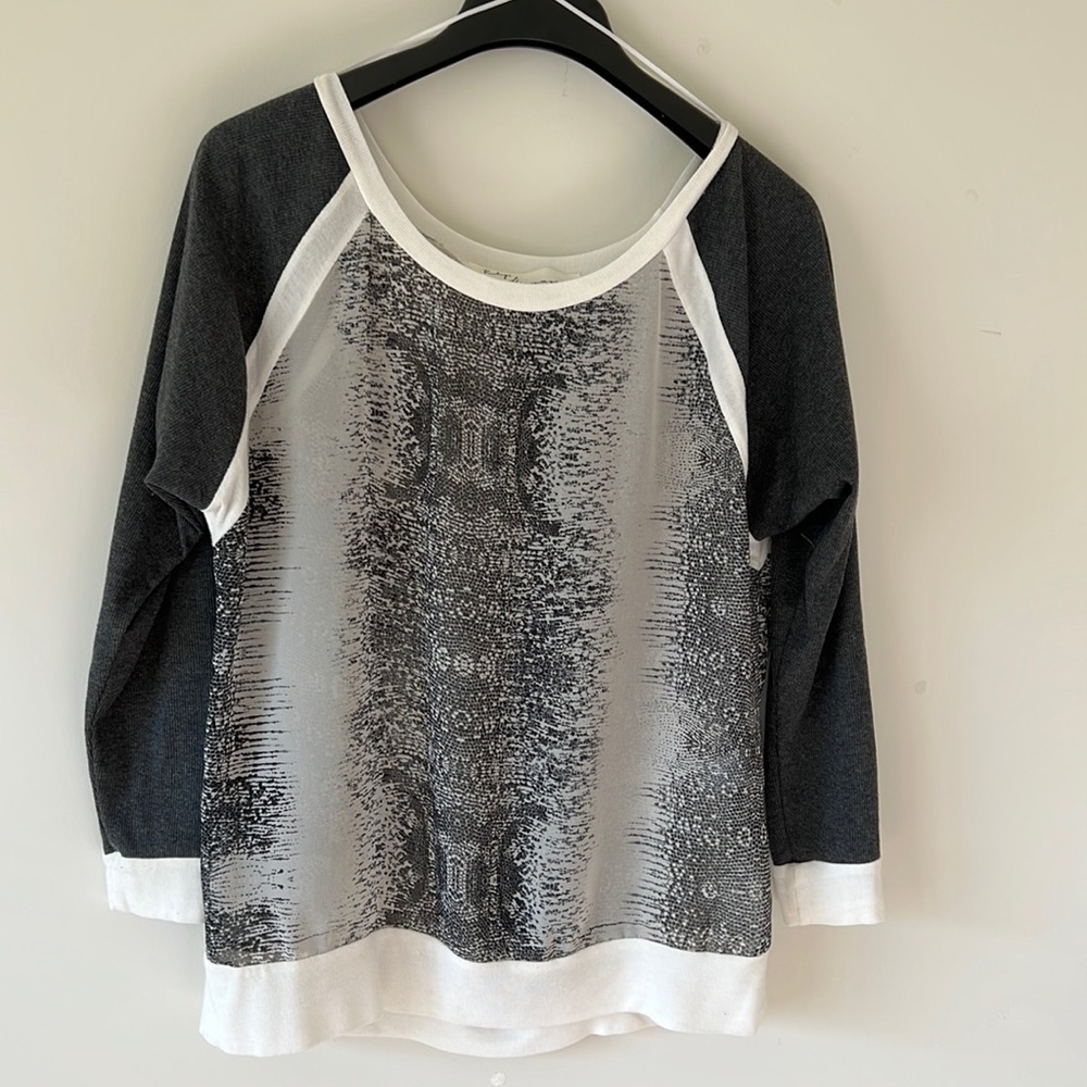 Vintage Havana Mixed Media Top